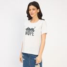 Ladies' Round Neck T-Shirt, मिश्रित मध्यम ग्रे, small