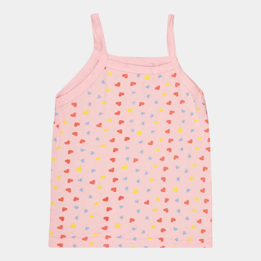 Girls Spaghetti Vest, गुलाबी, large image number null