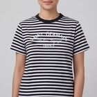 Women's Black Round Neck Casual T-Shirt, काला, small