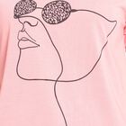 Solid Round Neck T-Shirt, Pink, small image number null