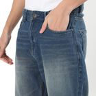 Men's 100% Cotton Jeans, गहरा नीला, small image number null