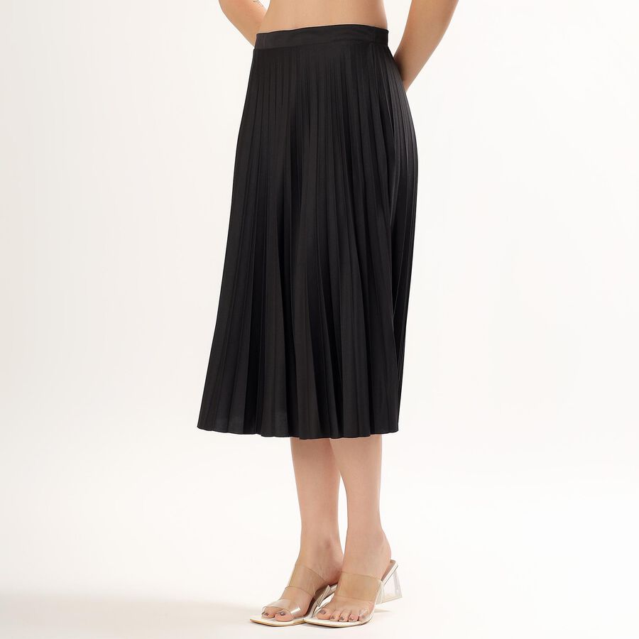 Ladies' Pleated Skirt , काला, large image number null