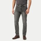 Men's Dark Grey Slim Fit Washed Jeans, Dark Grey, small