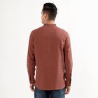 Men's Muted Terracotta Brown Cotton Mandarin Collar Solid Kurta, Brown, small image number null