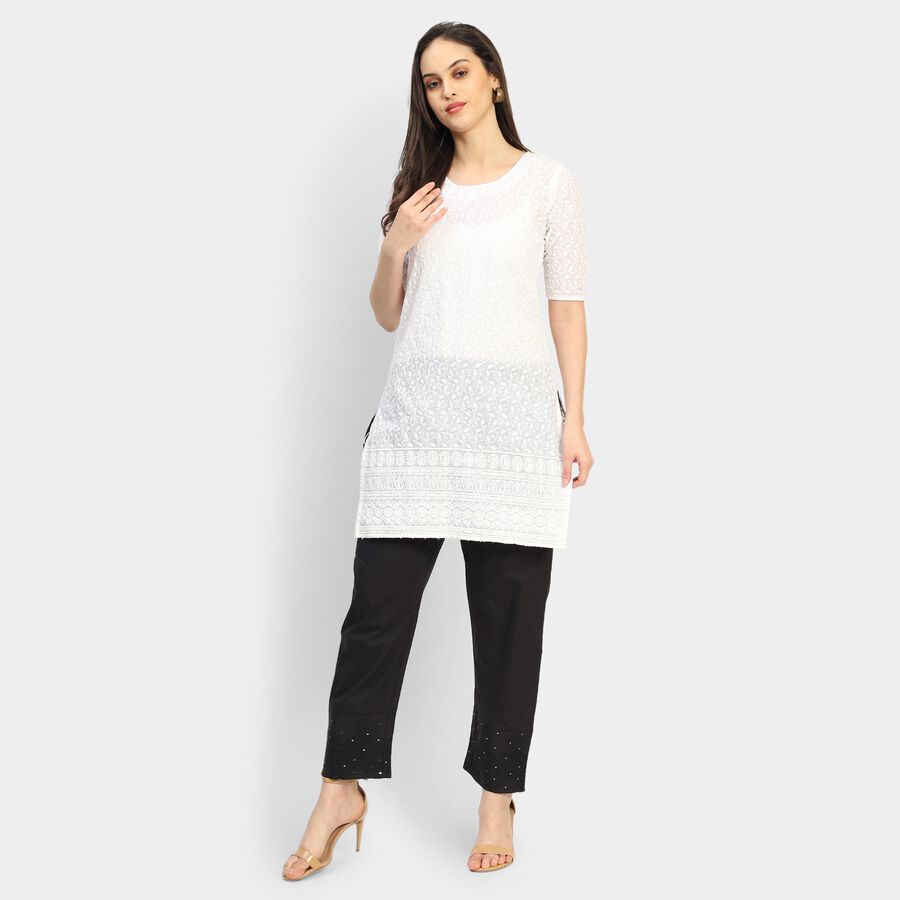 Ladies' 100% Cotton Palazzos , Black, large image number null