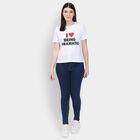Ladies' Round Neck T-Shirt , White, small