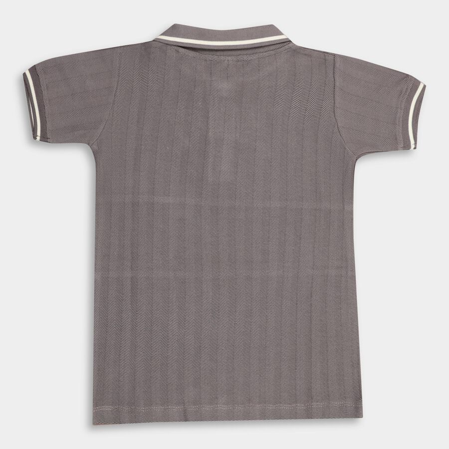 Boys' 100% Cotton Half Sleeves T-Shirt , Beige, large image number null