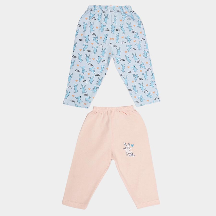 Infants Cotton Printed Pyjama, Peach, large image number null