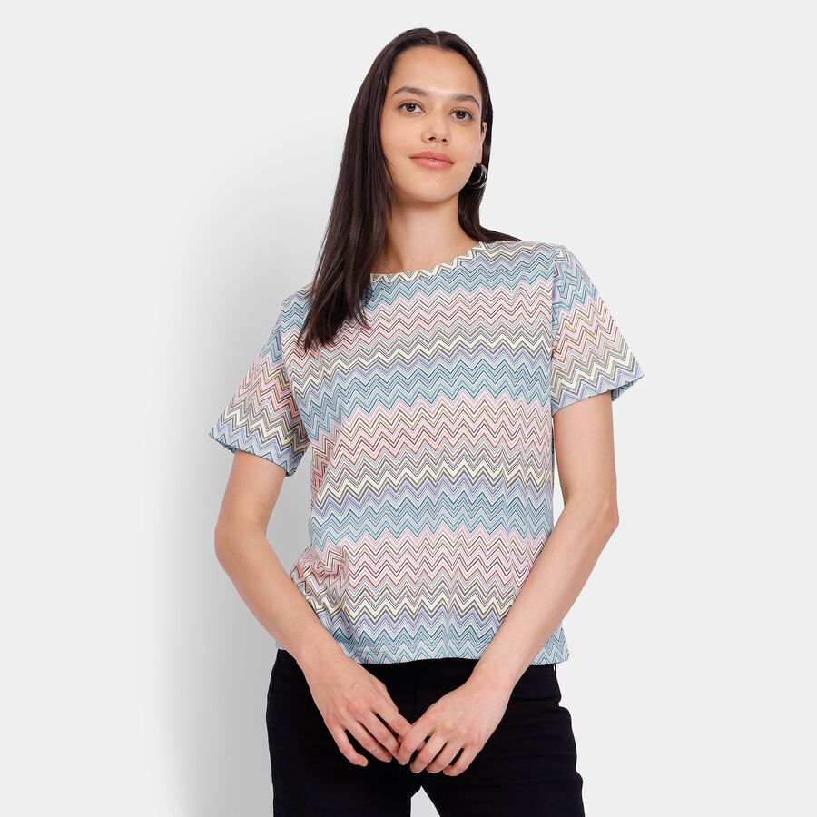 Ladies' Round Neck T-Shirt, हल्का हरा, large image number null