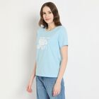 Ladies' Round Neck T-Shirt , हल्का नीला, small image number null