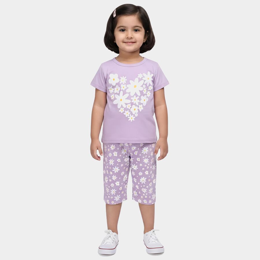 Girls Lilac Upper and Bottom Set, Lilac, large