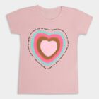 Girls' 100% Cotton T-Shirt , गुलाबी, small image number null