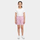 Girls' Lilac Regular Fit Casual Shorts, लाइलेक, small
