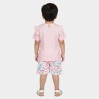Infants Light Pink Cotton Upper and Bottom Set, Light Pink, small
