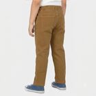 Boys' Beige Straight Fit Drawstring Waist Jeans, गहरा पीला, small