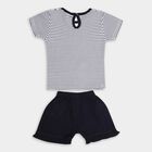 Infant Girls' 100% Cotton Short Set, Navy Blue, small