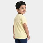 Boys Yellow Cotton Round Neck Regular Boys T-Shirt, Yellow, small