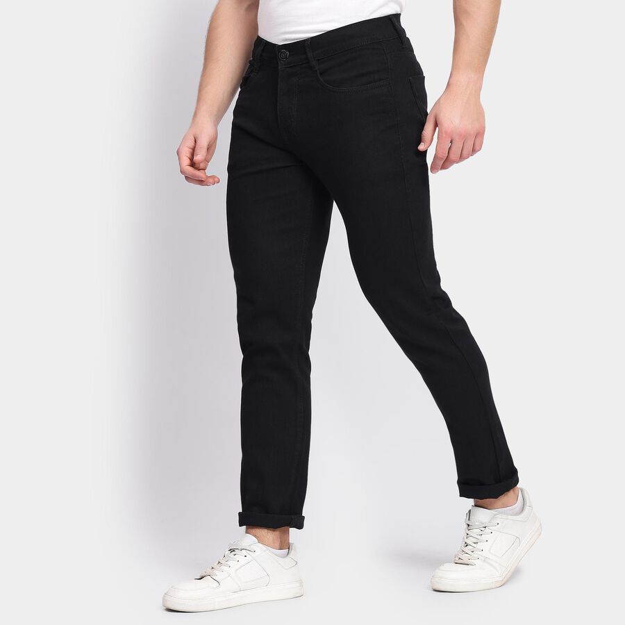 Men's Slim Fit Jeans, Black, large image number null