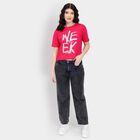 Ladies' 100% Cotton Crop  Top, गुलाबी, small