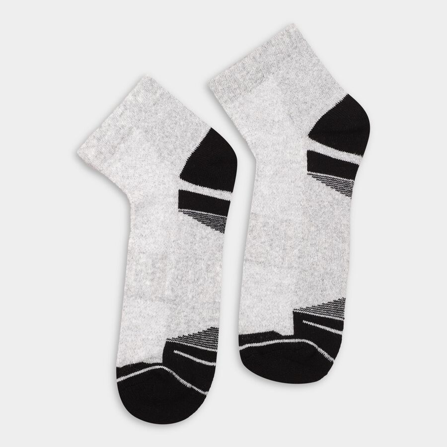 Men's Socks (Pack of 2), Melange Light Grey, large