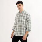 Men's Light Sage Green Cotton Classic Casual Shirt, हल्का हरा, small