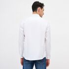 Men's Snow White Slim Fit Classic Collar Casual Shirt, White, small image number null
