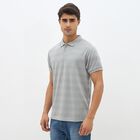 Men's Light Grey Polo Collar Casual T-Shirt, हल्का ग्रे, small image number null