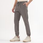 Men's Muted Charcoal Grey Slim Fit Joggers, हल्का ग्रे, small