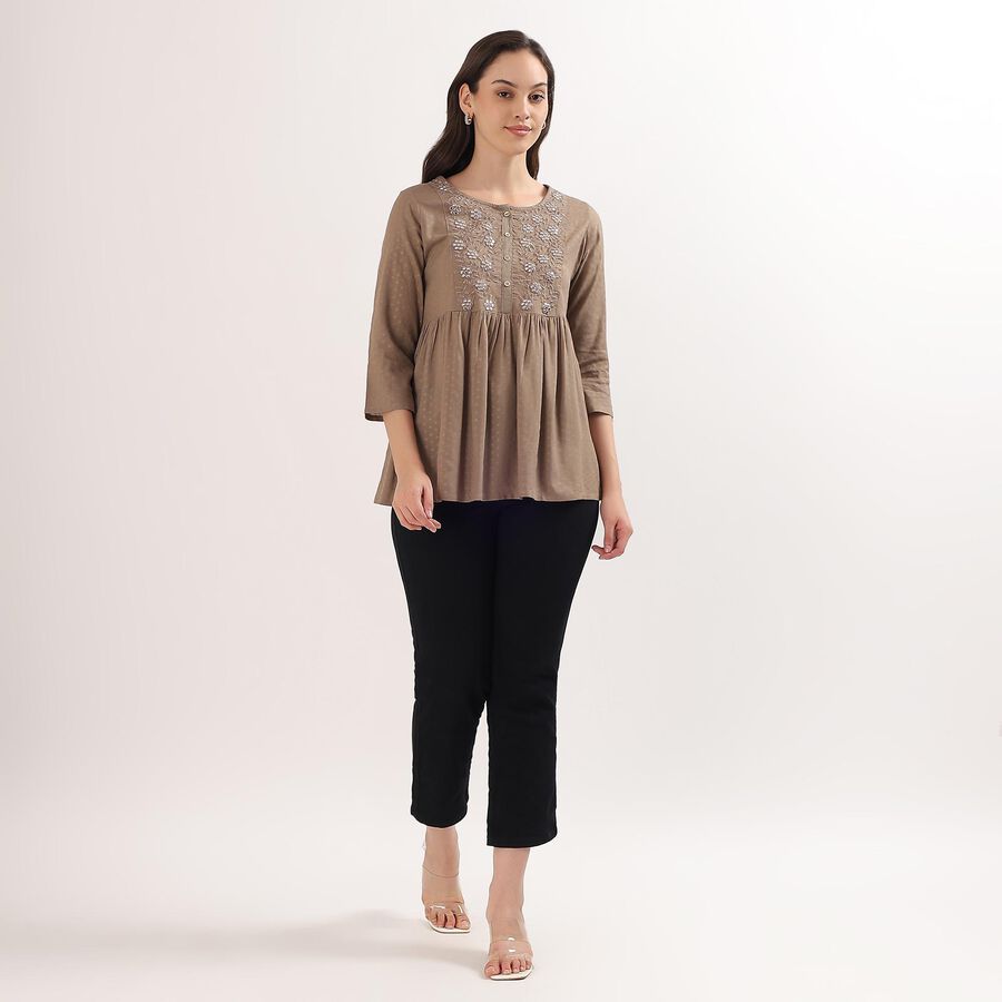 Ladies' Kurti, भूरा, large image number null