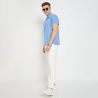 Men's Collared Half Sleeves T-Shirt, Light Blue, small image number null