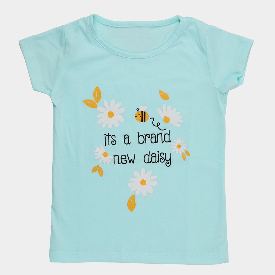 Girls' T-Shirt, हल्का नीला, large