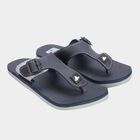 Men Printed Flip Flops, Navy Blue, small image number null