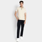 Men's 100% Cotton Collared Half Sleeves T-Shirt, Ecru Melange, small image number null