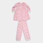 Girls Soft Pink Floral Neckline Bohemian Fusion Set, Light Pink, small image number null