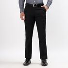 Men's Slim Fit Formal Trousers, काला, small image number null