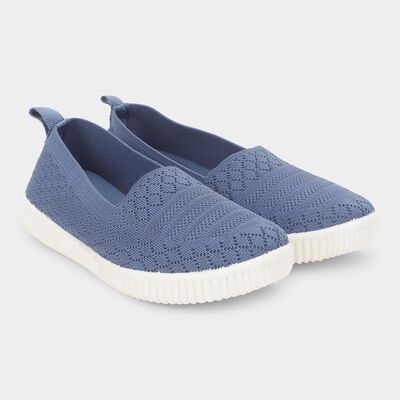 Women's Muted Steel Blue Slip-On Casual Shoes