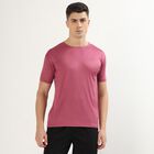 Men's Light Pink Round Neck Athleisure T-Shirt, Light Pink, small image number null