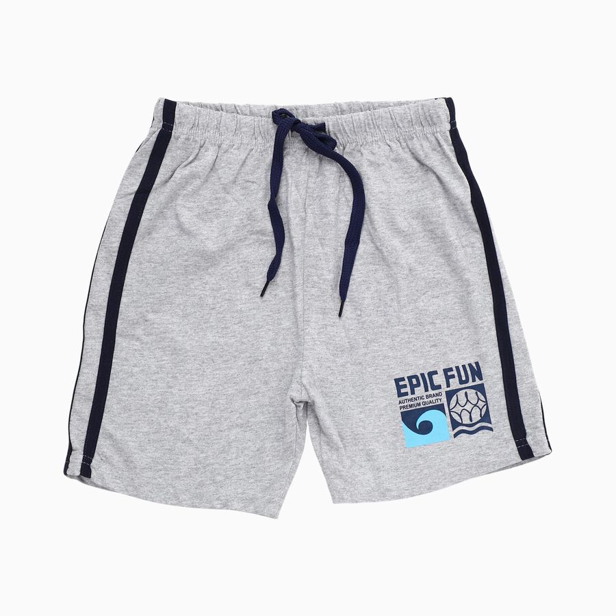 Boys' Bermuda, Melange Light Grey, large image number null