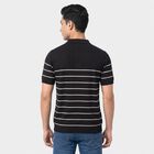 Men's Navy Blue Cotton Polo Neck T-Shirt, नेवी ब्लू, small