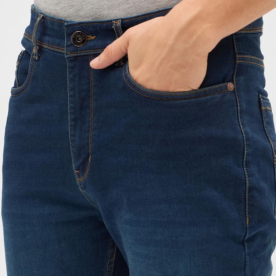 Men's Deep Indigo Slim Fit Classic Jeans, Mid Blue, large