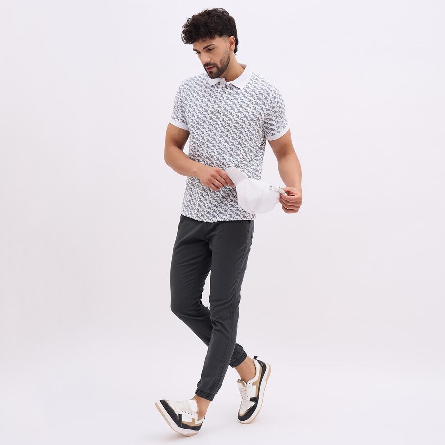 Men's Collared Half Sleeves T-Shirt , मध्यम नीला, large image number null
