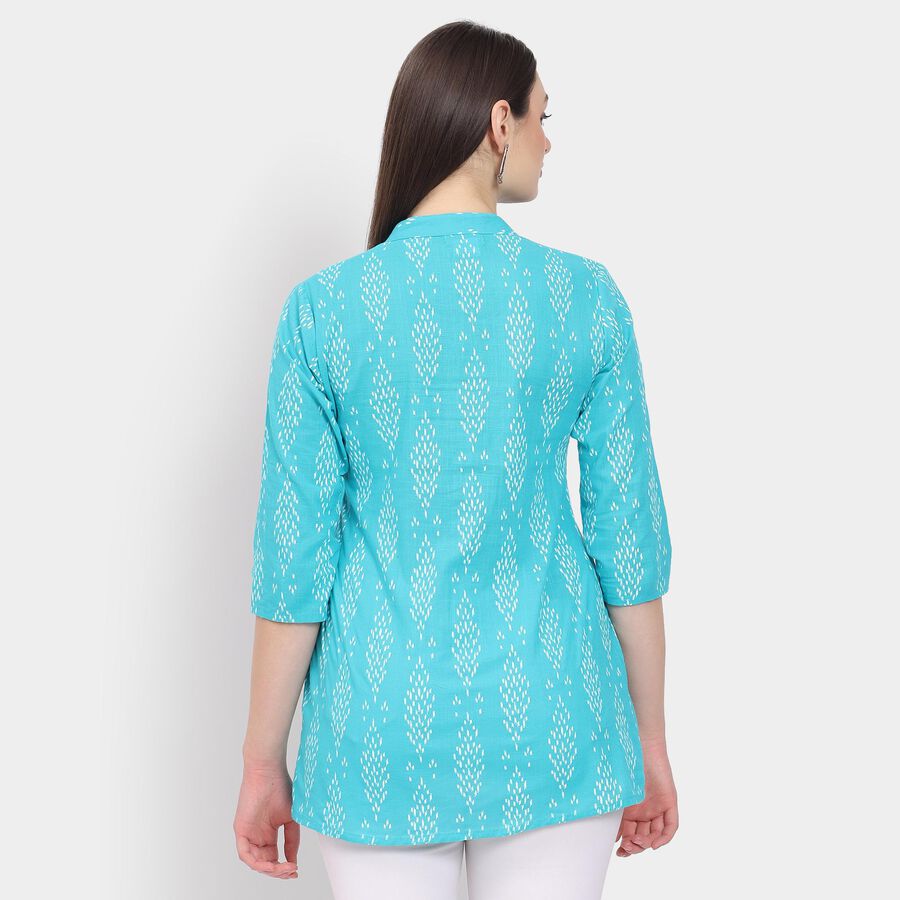 Ladies' 100% Cotton Kurta, टील ब्लू, large image number null