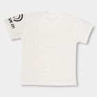 Boys' Off-White Cotton Round Neck Casual T-Shirt, Off White, small