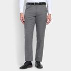 Men's Slim Fit Formal Trousers , गहरा ग्रे, small image number null
