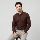 Men's Maroon Regular Fit Formal Shirt, Maroon, small