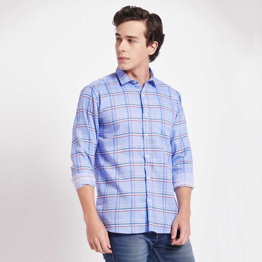 Checks Casual Shirt, Light Blue, large image number null