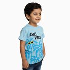 Boys Light Blue Cotton Round Neck Casual T-Shirt, हल्का नीला, small image number null