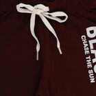 Boys' Maroon Regular Fit Printed Bermuda Shorts, Maroon, small