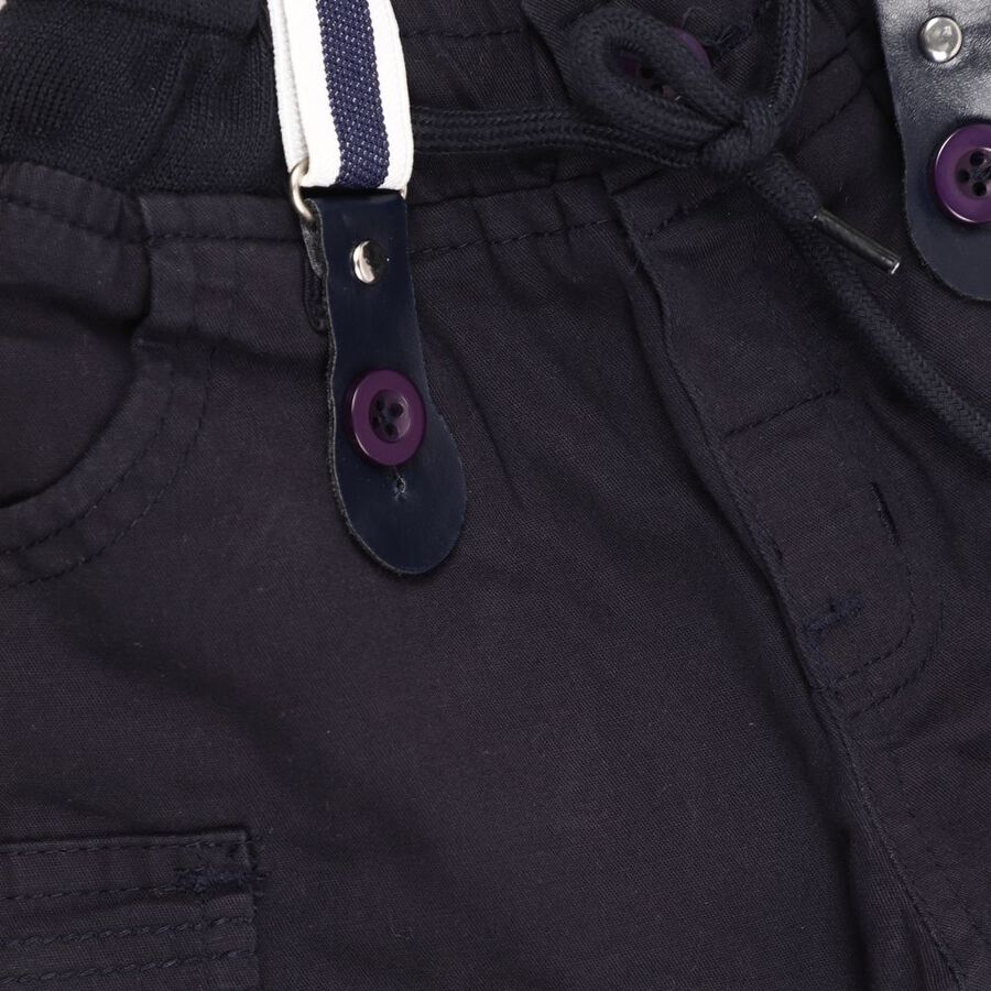 Infants' Cotton Trousers, नेवी ब्लू, large image number null