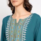 Ladies' Kurta, मध्यम नीला, small image number null